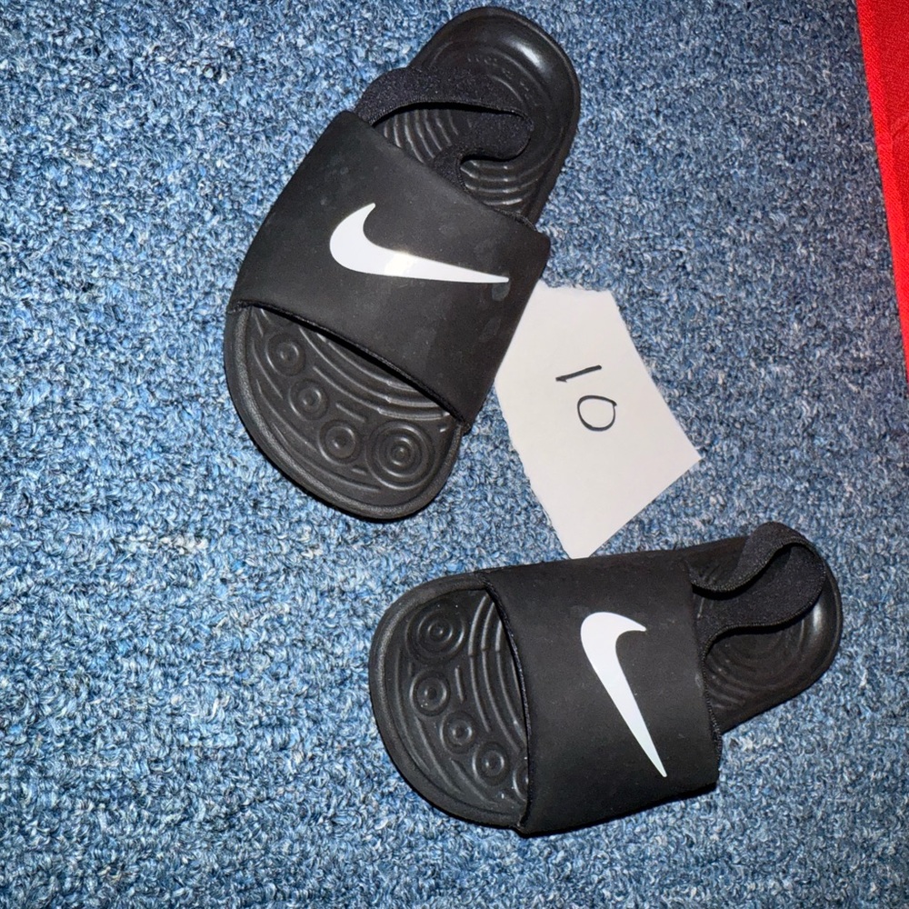 Nike Kids Black Slide Sandals